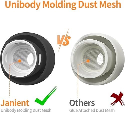 Miniatura 4 de Janient 3 pares de almohadillas de repuesto para Airpods Pro 12, puntas de goma de silicona con orificio de reducción de ruido para Airpods de 1 y 2