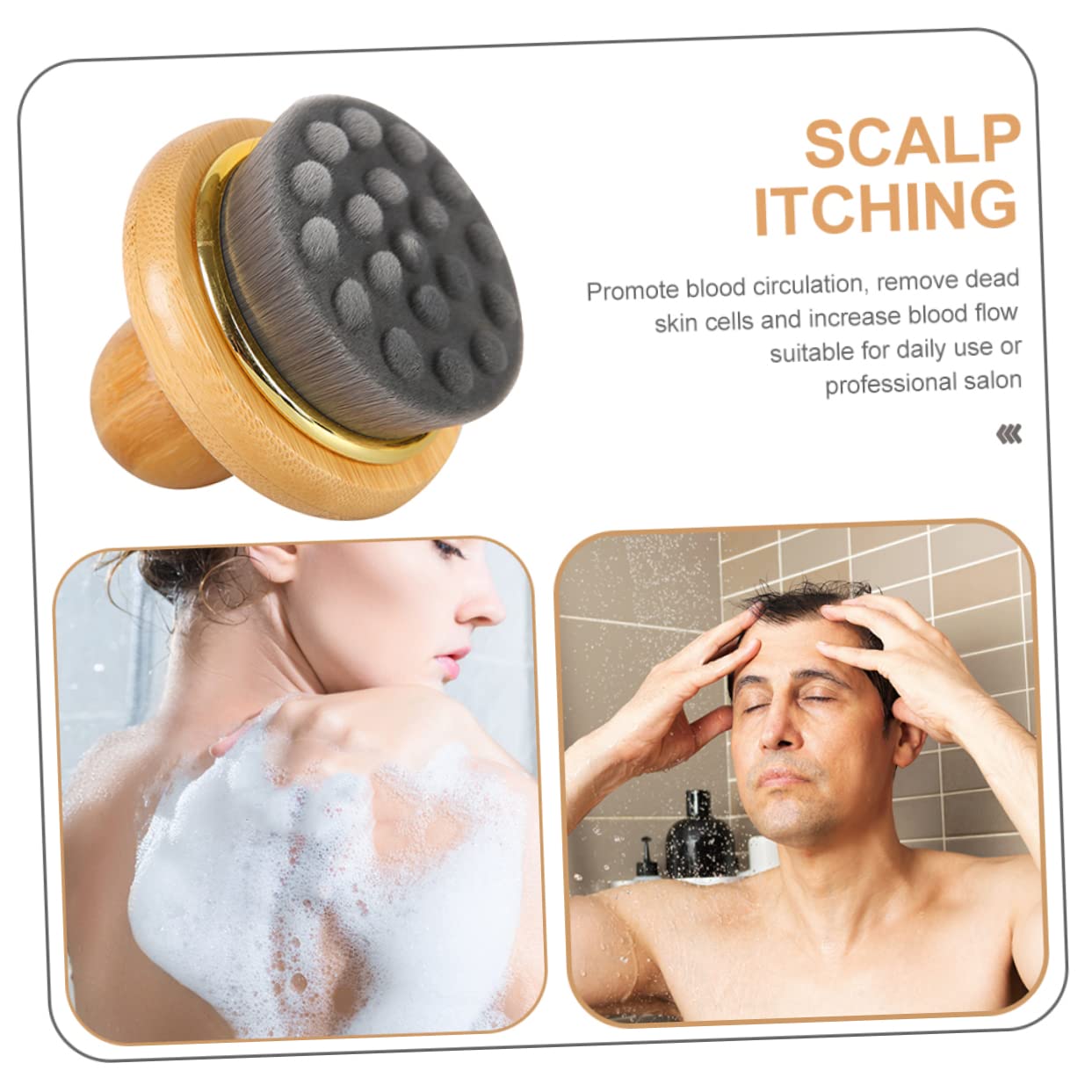 Healvian 2piezas Cepillo De Baño De Madera Cerdas Suaves Para Exfoliación y Masaje Corporal Para Ducha y Limpieza De Espalda Diseño Ergonómico y Duradero