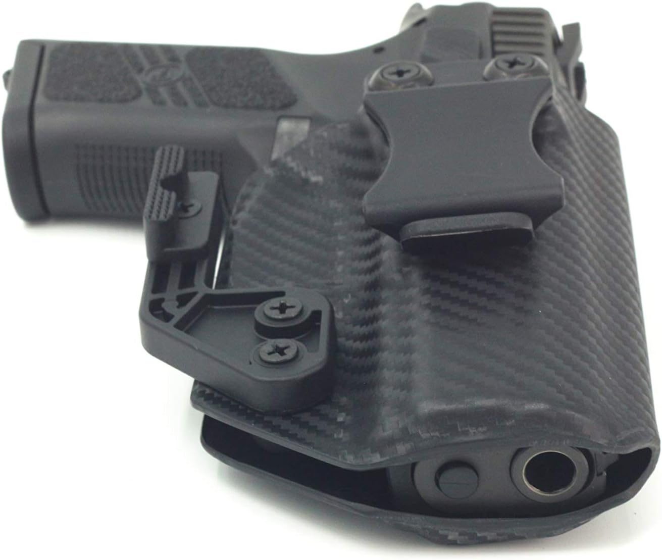 AIWB Series - Compatible with CZ P07 Kydex Appendix Inside Waistband Concealed Carry Holster Made in USA by Fast Draw USA (Carbon Fiber - Right Hand)