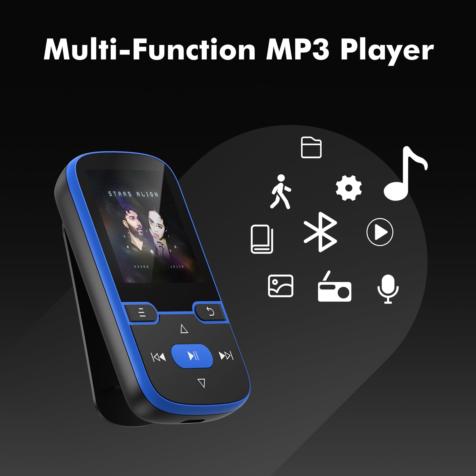 Lecteur MP3 64 Go avec clip Bluetooth 5.3 Lecteur de musique portable pour