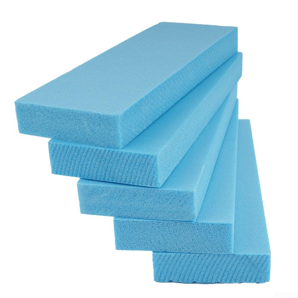 Juego de 5 tableros de espuma azul de 30 x 10 x 3 cm para manualidades, construcción de modelos y bases de diorama, losas de espuma fáciles de cortar para proyectos escolares, exhibiciones de
