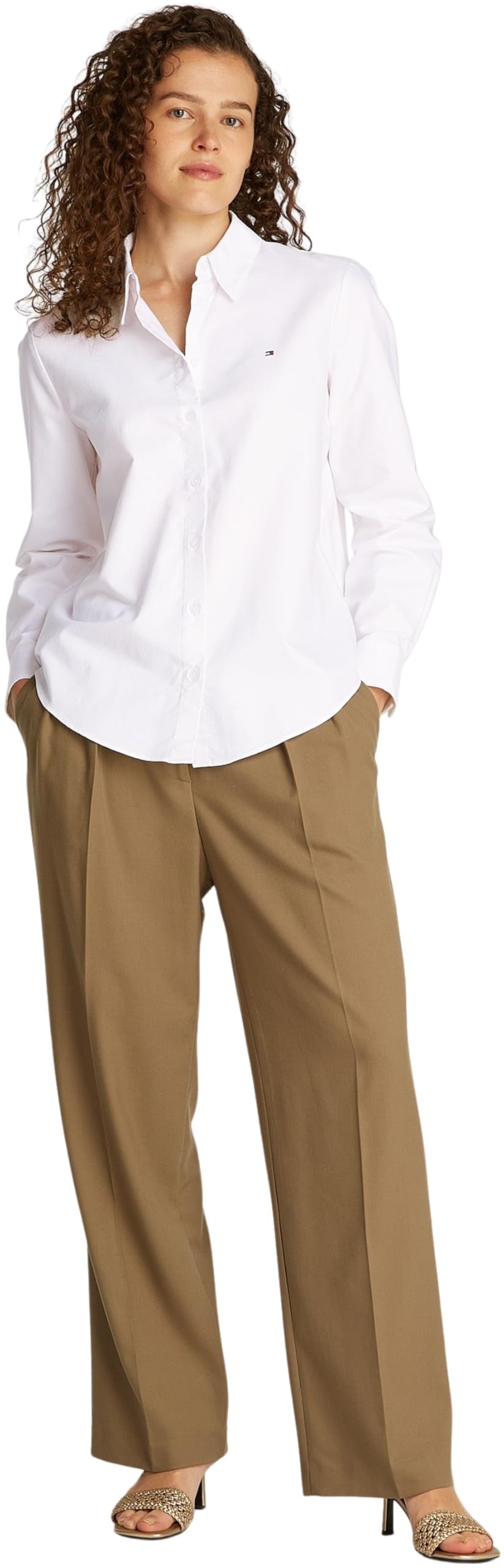 Tommy Hilfiger Koszula damska Oxford Relaxed Fit, biały (Th Optic White), 38