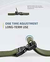 Vista 37 de FAIRWIN Cinturón táctico, cinturones de trabajo para hombres, correas militares, cinturón de red, hebilla de liberación rápida de alta resistencia