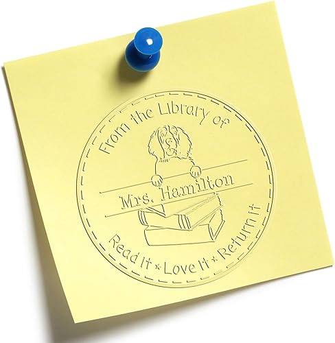 Miniatura 10 de Round Border Collies Peeking Dog - Sello de goma personalizado para profesores, sellos de nombre Border Collies, regalo para amantes de los perros,