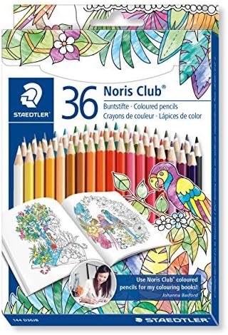 STAEDTLER Noris Club Colouring Pencils, Johanna Basford Edition, Assorted Colours, Pack of 36