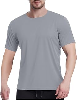 Generic Shirts for Men Casual Summer Short Sleeve Crewneck Basic T-Shirts Loose Lightweight Breathable Workout Yoga Tees Tops