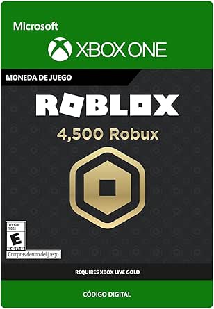 ROBLOX: 4,500 Robux for Xbox - Xbox One - [Código Digital] : Amazon.com ...