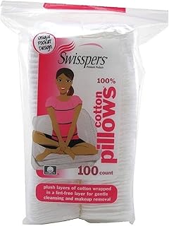 Swisspers Premium Cotton Squares Pillows 100 ea (Pack of 5)