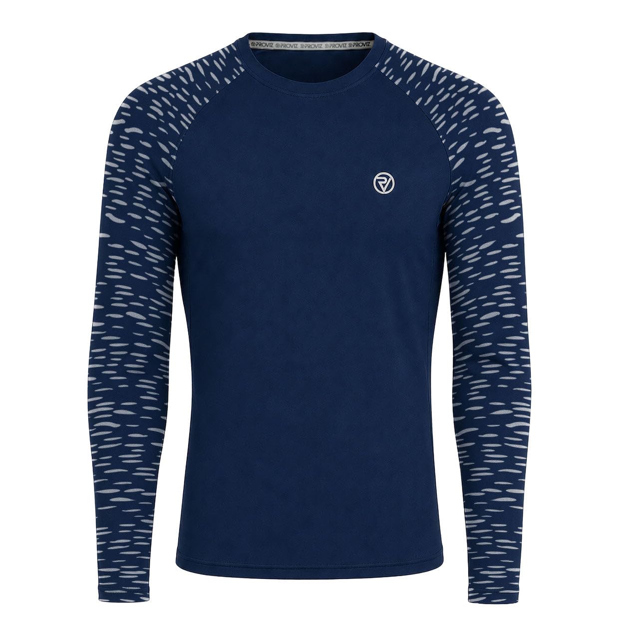 Proviz Mens Long Sleeve Reflective Top, S, Navy Blue