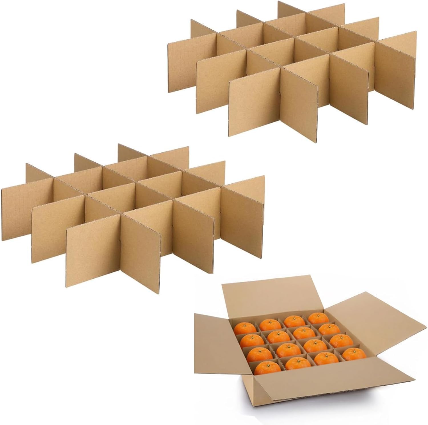 Cardboard Moving Box Dividers 13.18X3.14X0.23 Inch - Cardboard Dividers for Glassware Plates and Fragile Dish Protection - Easy Installation for Shipping Packing and Storage