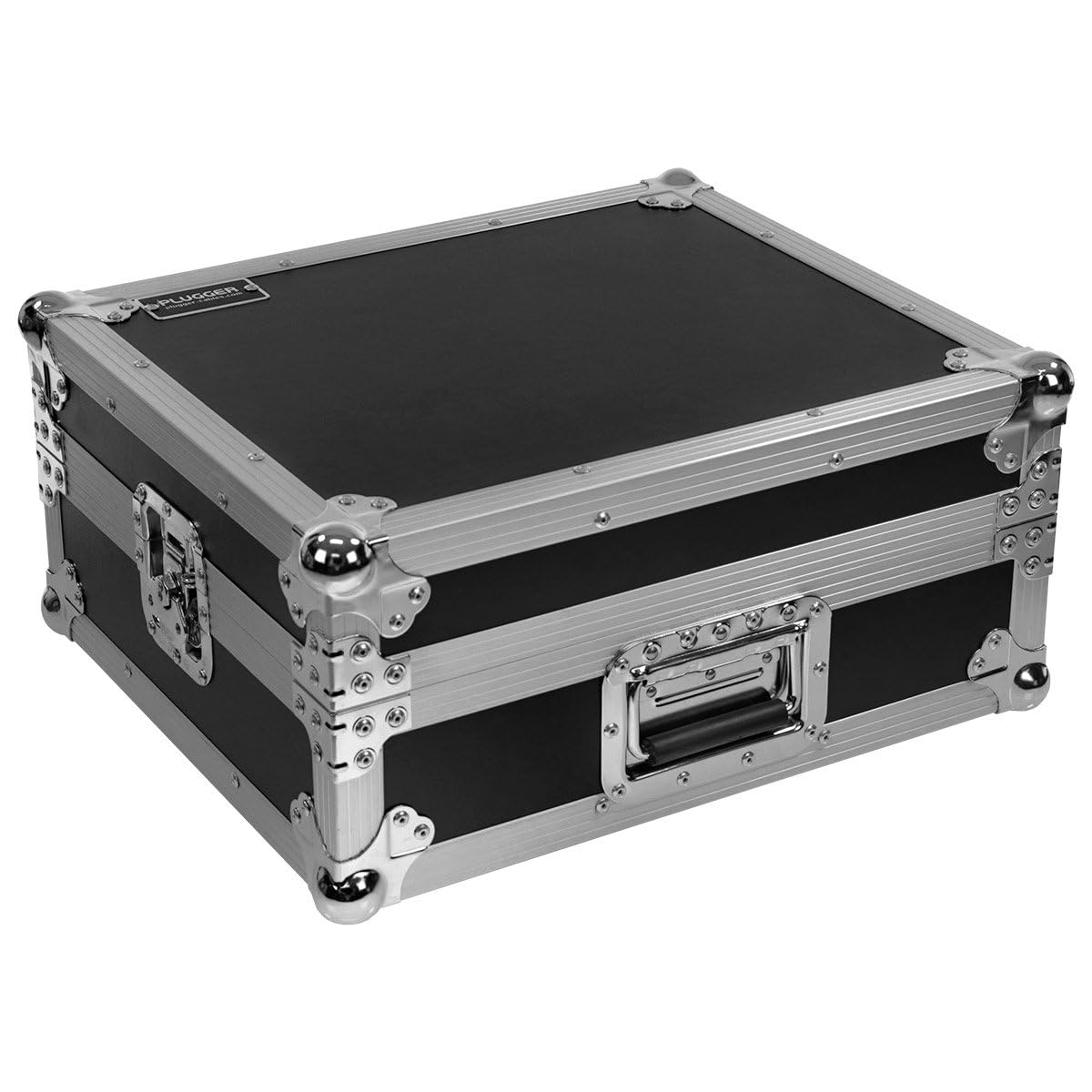 Plugger Case Flight Turntable Flightcase pour Platine Vinyle. Valise Tourne Disque. Flight Case Professionnel Noir. Compatible Technics SL1200, PLX-1000 Audio Technica LP120, Reloop RP7000 et Autres.