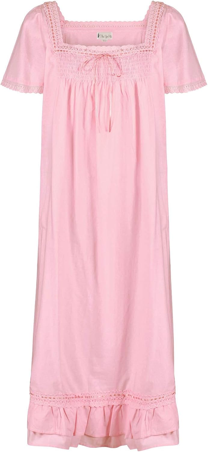 The 1 for U Ladies Nightgowns - Vintage Nightgowns for Women, Evelyn 100% Cotton Gown - Image 3
