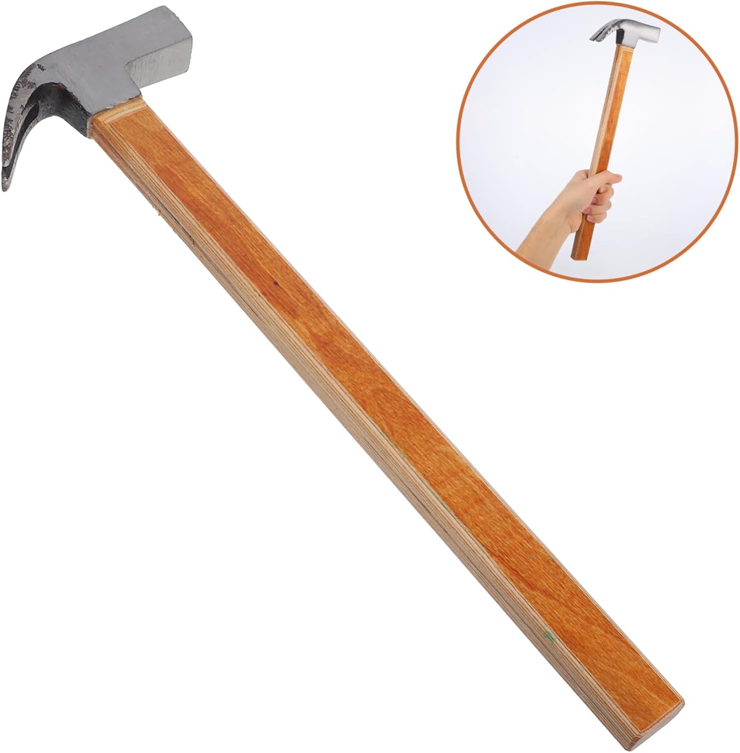 Anti-slip Pulling Nail Hammer with Handle Practical Claw Hammer for Easy Nail Removal Compressed Wood Design for Professional Use