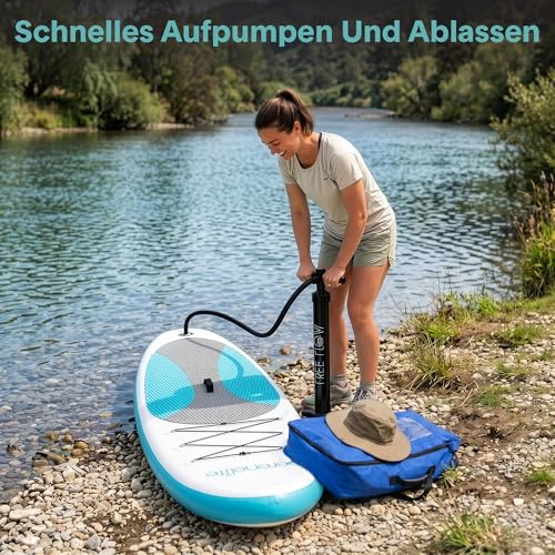 SereneLife Stand Up Paddling Board Set 305cm- Farbe: Blau - 7