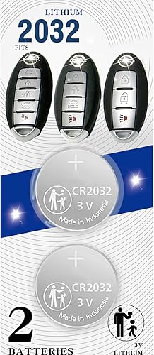 CR2032 2032 - Carcasa de repuesto para llavero remoto CR2032 2032 para Nissan (2007-2022+) 370Z Altima Armada GT-R Kicks Leaf Maxima Murano