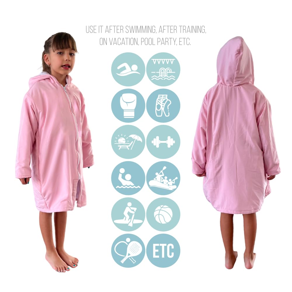 MACAR Waterproof Swim Parka with Towel Lining – Ideal for Poolside & Outdoor Activities