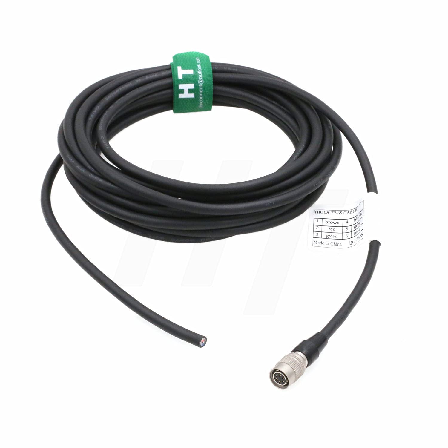 Cable de 6 pines para cámara Basler ace conector Hirose HR10A-7P-6S a extremo desnudo 3