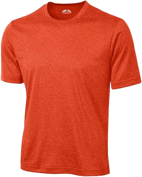 Joe's USA Men's Athletic Heather All Sport Training Tees In Reg, Big and Tall
