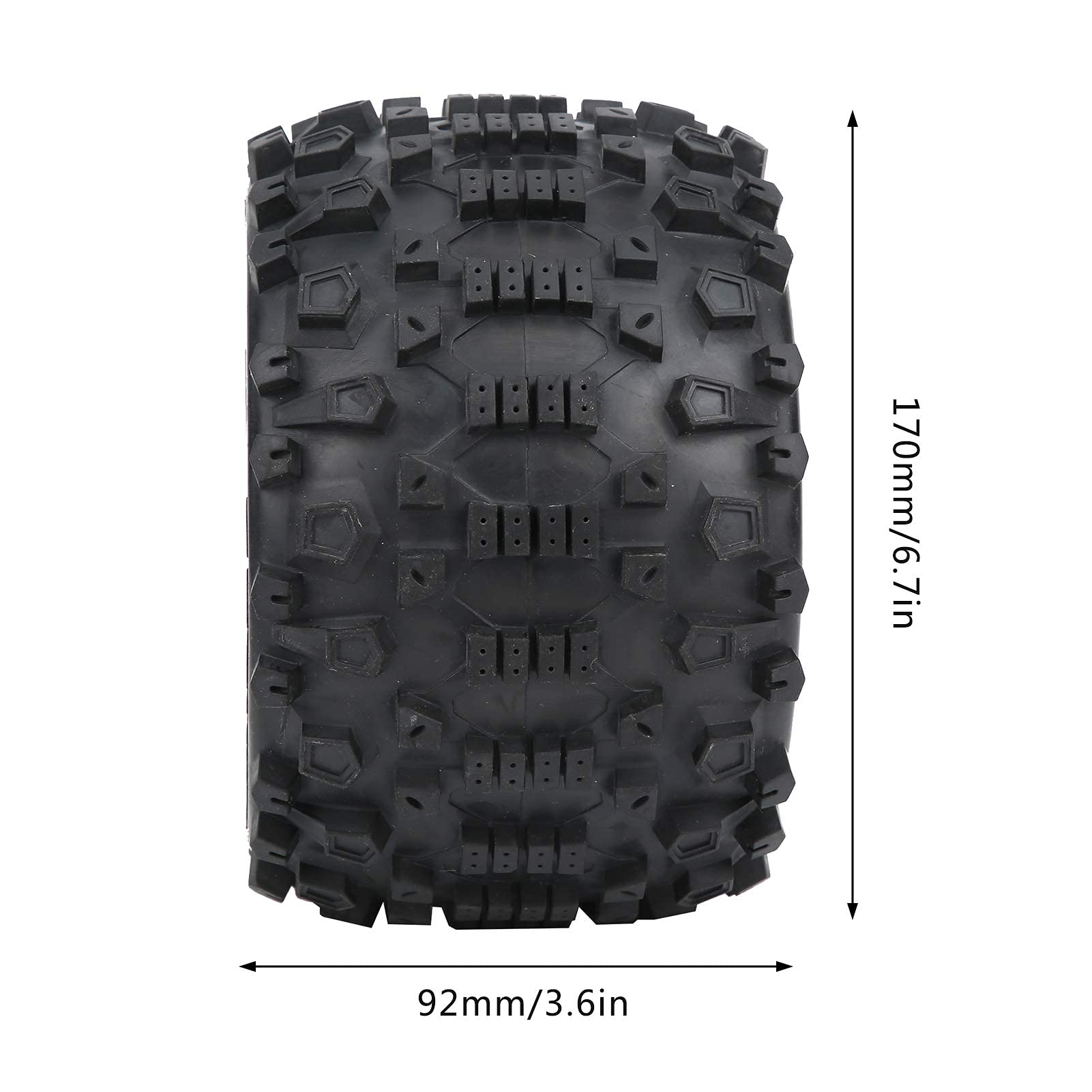 VGEBY RC Reifen, 4 Stück RC Wheels Ersatz für 1/8 RC Crawler Reifen, 170x103mm, Outdoor, Sand, Fels Gelände, Modelleauto Rennen