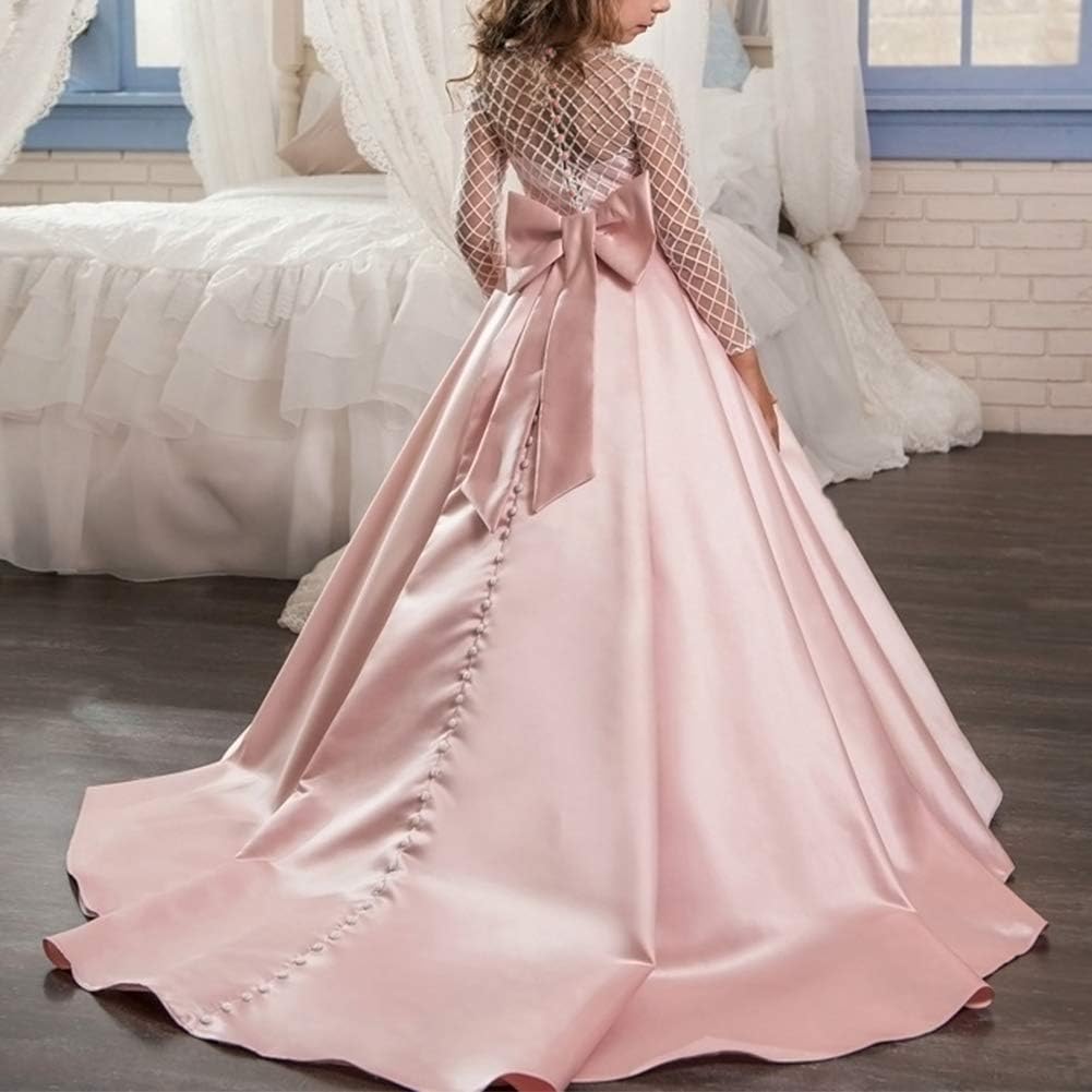 Blumenmädchen Kleid Kinder Prinzessin Langes Abendkleid Brautjungfern Hochzeitskleid Mädchen Kleid Mädchen Mädchenkleid Faschingskostüm Mädchen