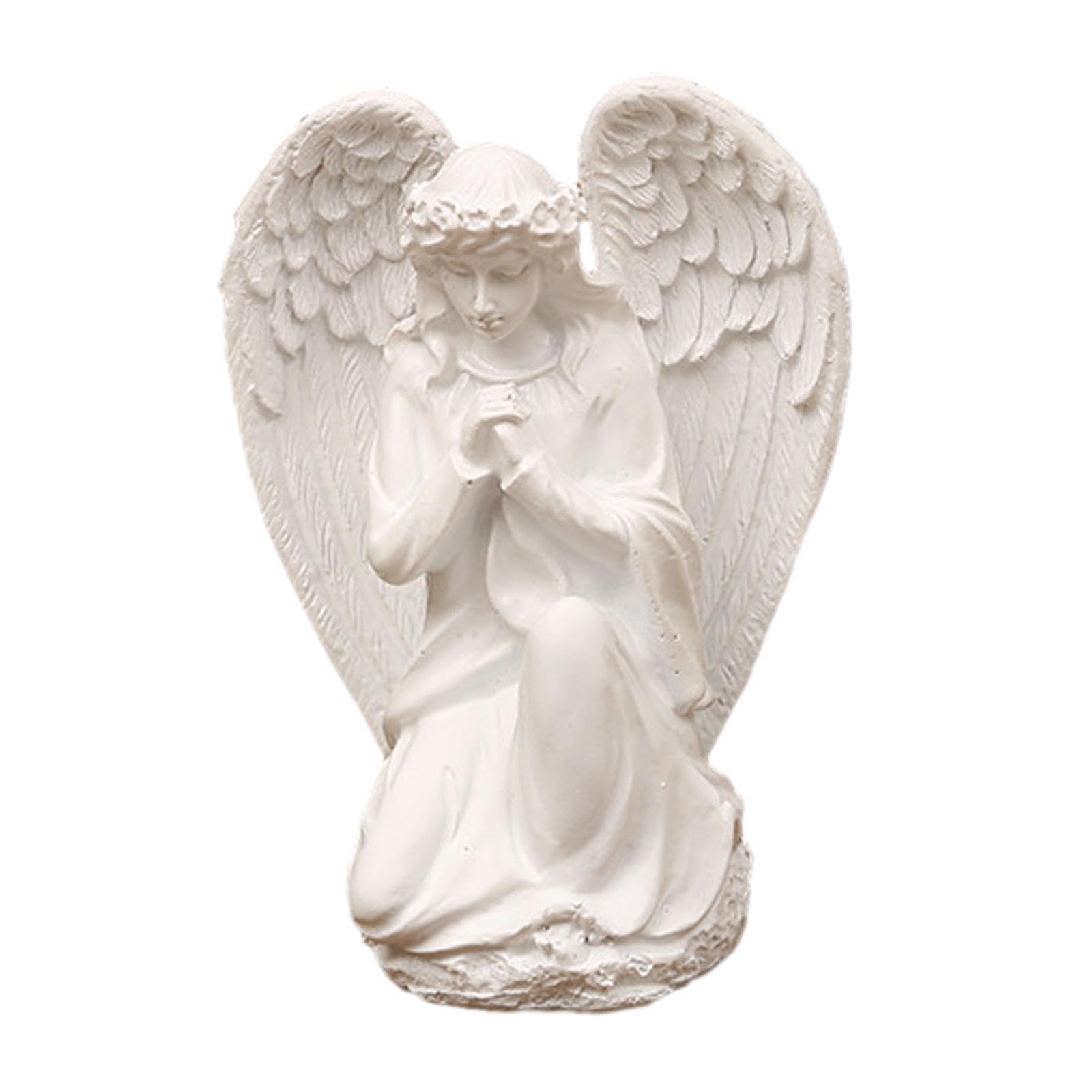 TWISAXC Garden Memorial Angel Sculpture Resin Statue With Vivid Details For Patio Lawn Decor Angel Sculpture For Patio Lawn Yard Porch Decor Lightweight, Style E