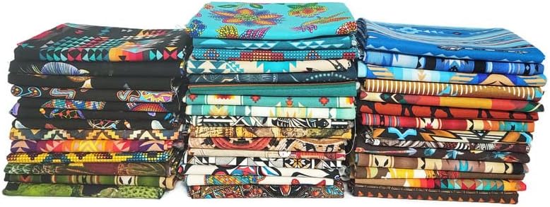 10 Fat Quarters - Southwest Southwestern Aztec Tribal Adobe Cliffs Desert Cactus Plains Woven Blanket Baskets Pottery Stripes Fabrics Quality Quilters Cotton Assorted Fat Quarter Bundle