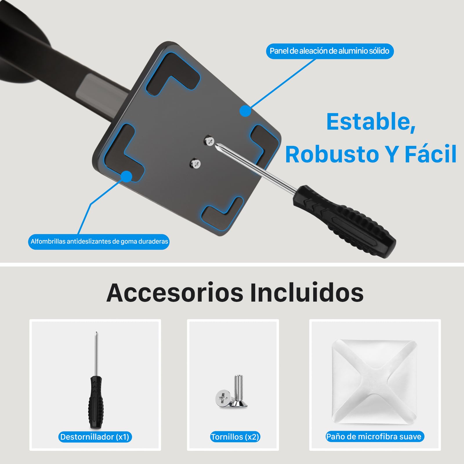 Soporte para AirPods MAX con Modo de suspensión Inteligente – Base de Aluminio Antideslizante, Superficie ABS antiarañazos, Soporte Universal para Auriculares (Negro)