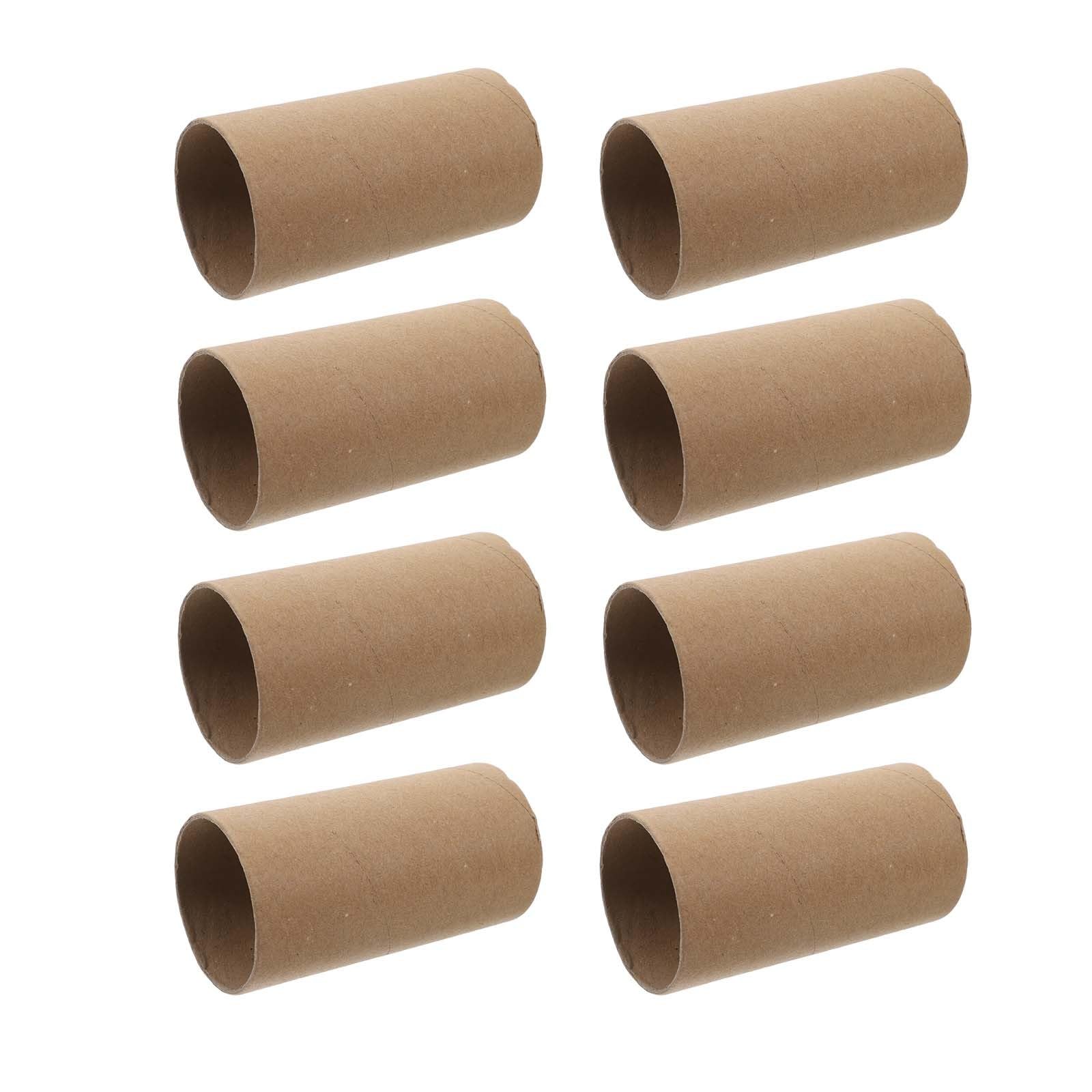 30 tubos redondos para manualidades - Tubos cilíndricos de cartón de 10 x 5,2 cm para manualidades - Rollo de papel de cartón en blanco para pintar - Materiales para infantiles para