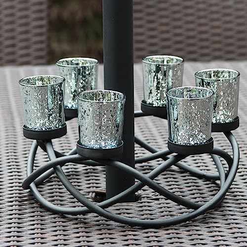 Seraphic HU-XI-173 Iron Round Table Decor Christmas Centerpiece Decorations Candle Holder For Weddings, Outdoor Patio, Dining Room thumb #2