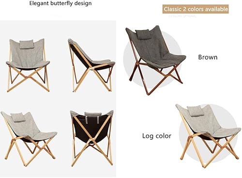 Miniatura 5 de Silla plegable de madera maciza para el almuerzo, silla reclinable portátil de haya con cómodo cojín (sin necesidad de instalar) (soporte de color