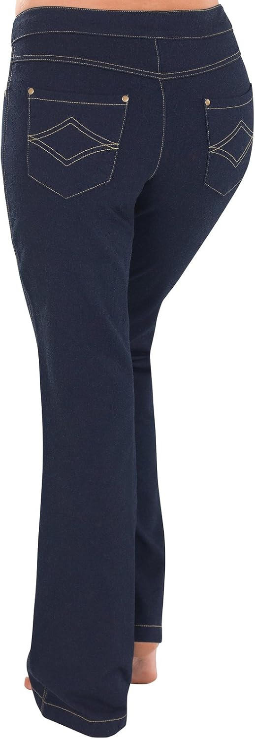 PajamaJeans Womens Stretch Jeans - Bootcut Jeans for Women Tall X-Small Tall Indigo