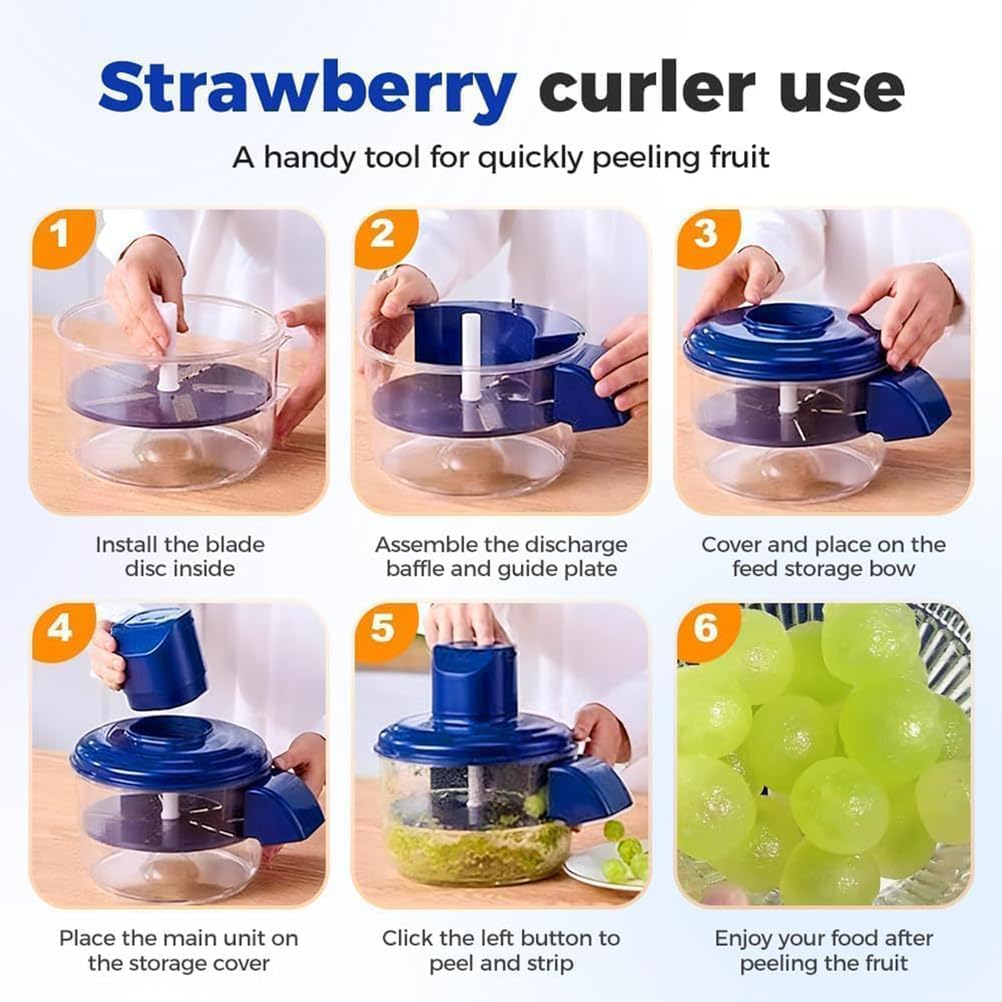 Pelador de Frutas y Verduras para Uso doméstico y Comercial, pequeño pelador de Frutas para Uso Comercial, pelador eléctrico de Frutas y Uvas para té con Leche