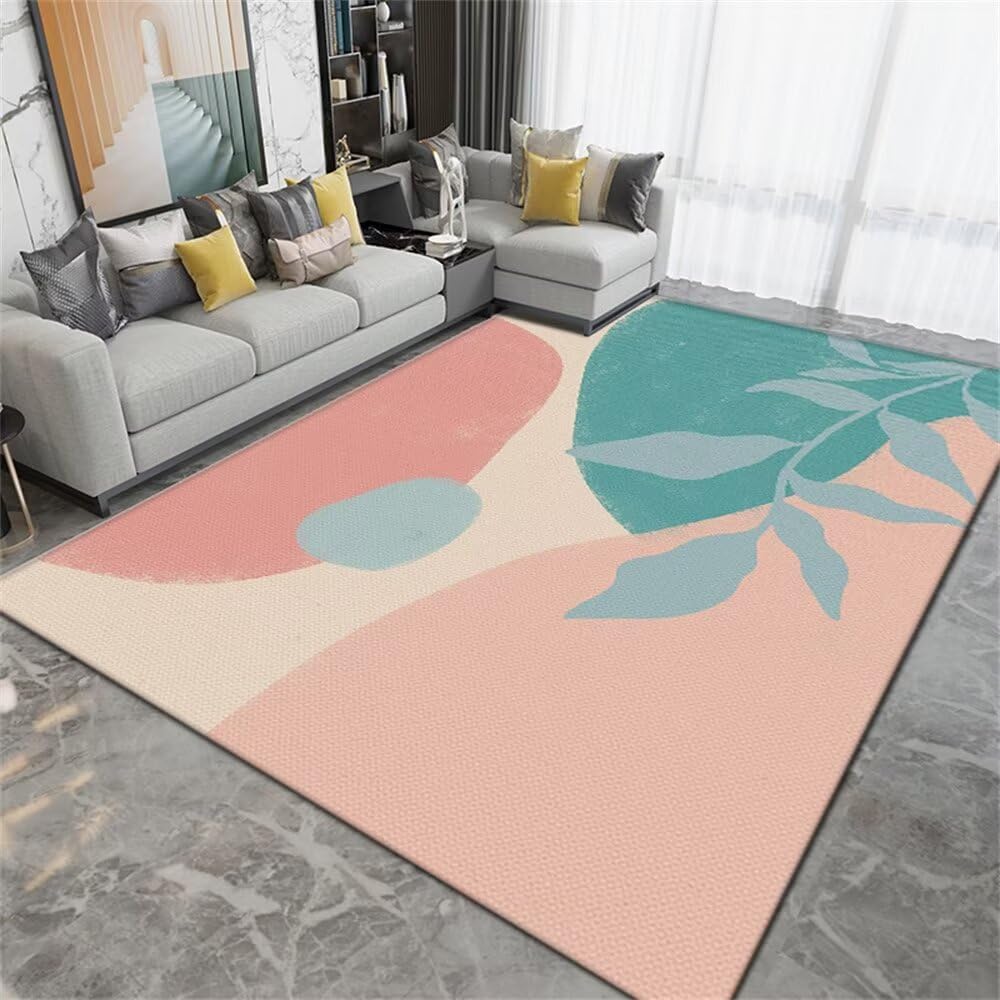 Tapis de cuisine lavable résistant à l'humidité rose bleu