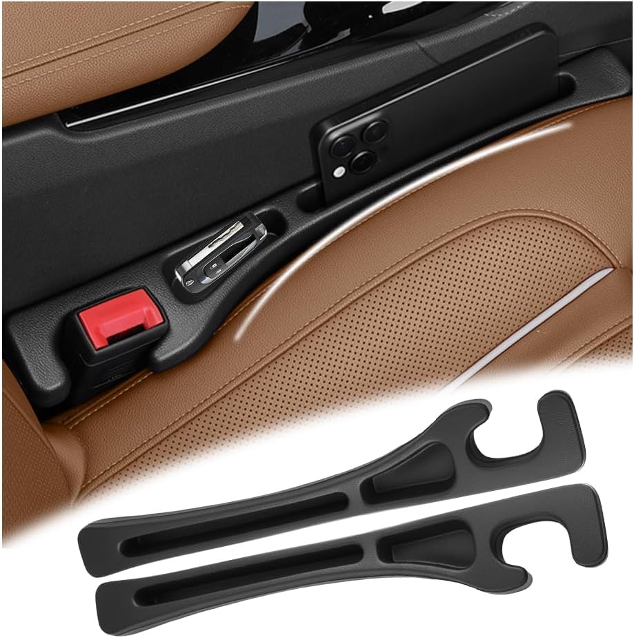 2PCS Car Seat Gap Filler Organizer with Storage Slots