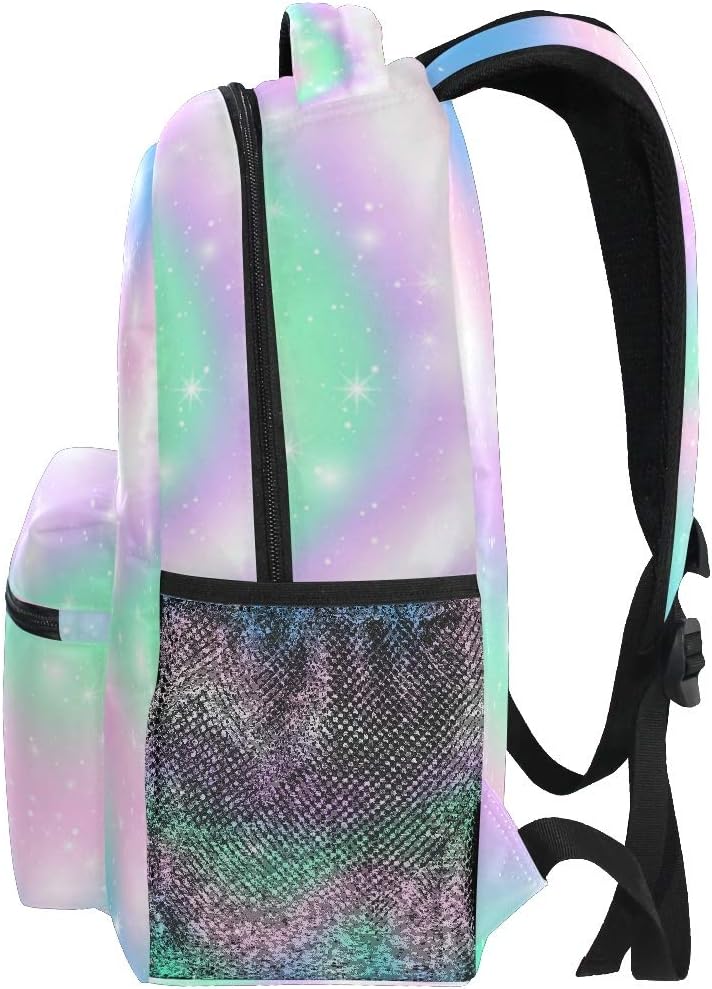 FORMRS Pink Rainbow School Backpacks Pastel Theme Student Backpack Big For Girls Kids Elementary School Shoulder Bag Bookbag