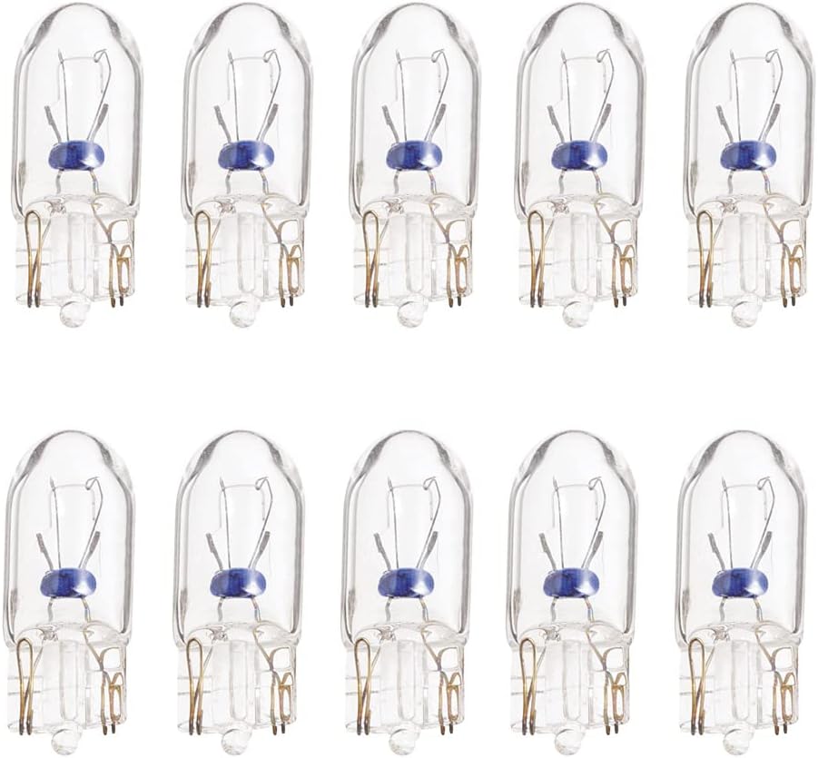 Satco 10PK S6975 7.5W 24V T3.25 Clear Wedge Base Xenon Miniatures Lamps