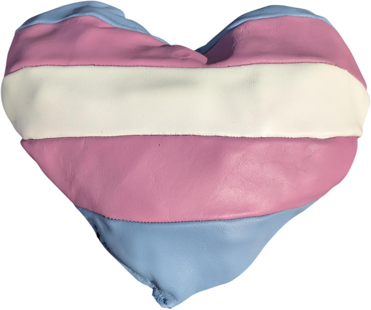 Hand Crafted Pride Flag Leather Aftercare Pillow (Non-Binary)