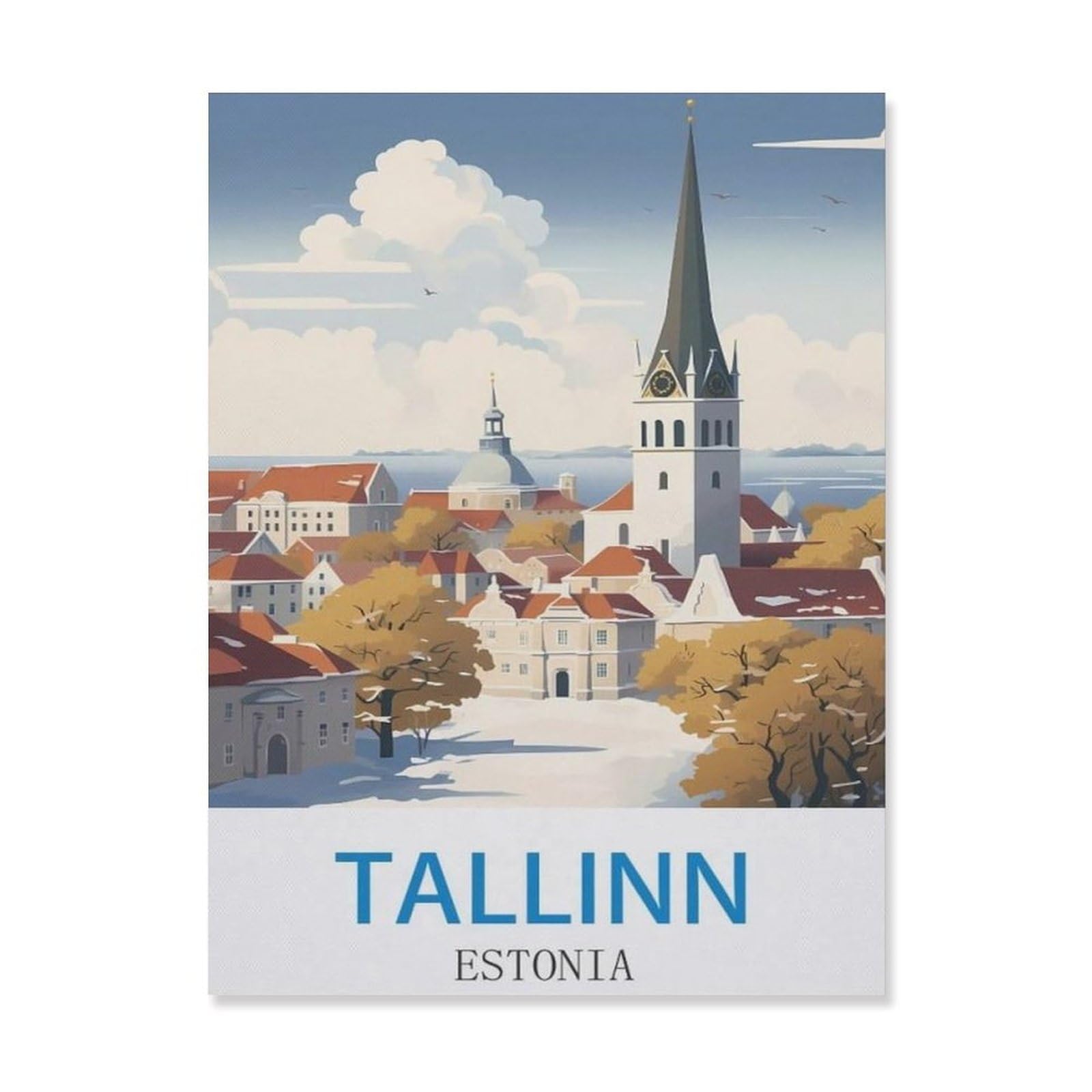 Tallinn Estonia，Tin Sign Metal Tin Sign/Metal Plaque Tin Sign Metal Sign(15x30cm）6x12 inch-EF85