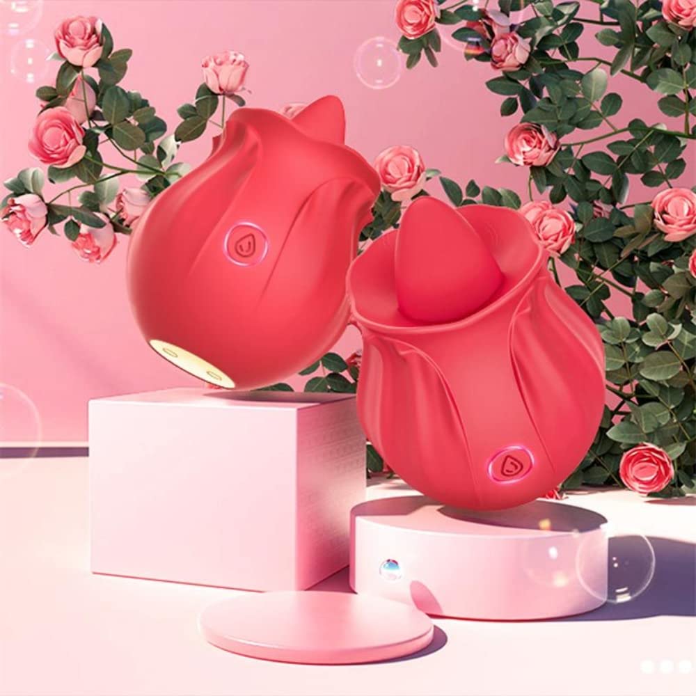 Fiore forma lingua leccando G Spot vibratore capezzolo Clitorale stimolazione uovo vibratori Clit seno massaggiatore giocattoli sessuali per le donne, rosa
