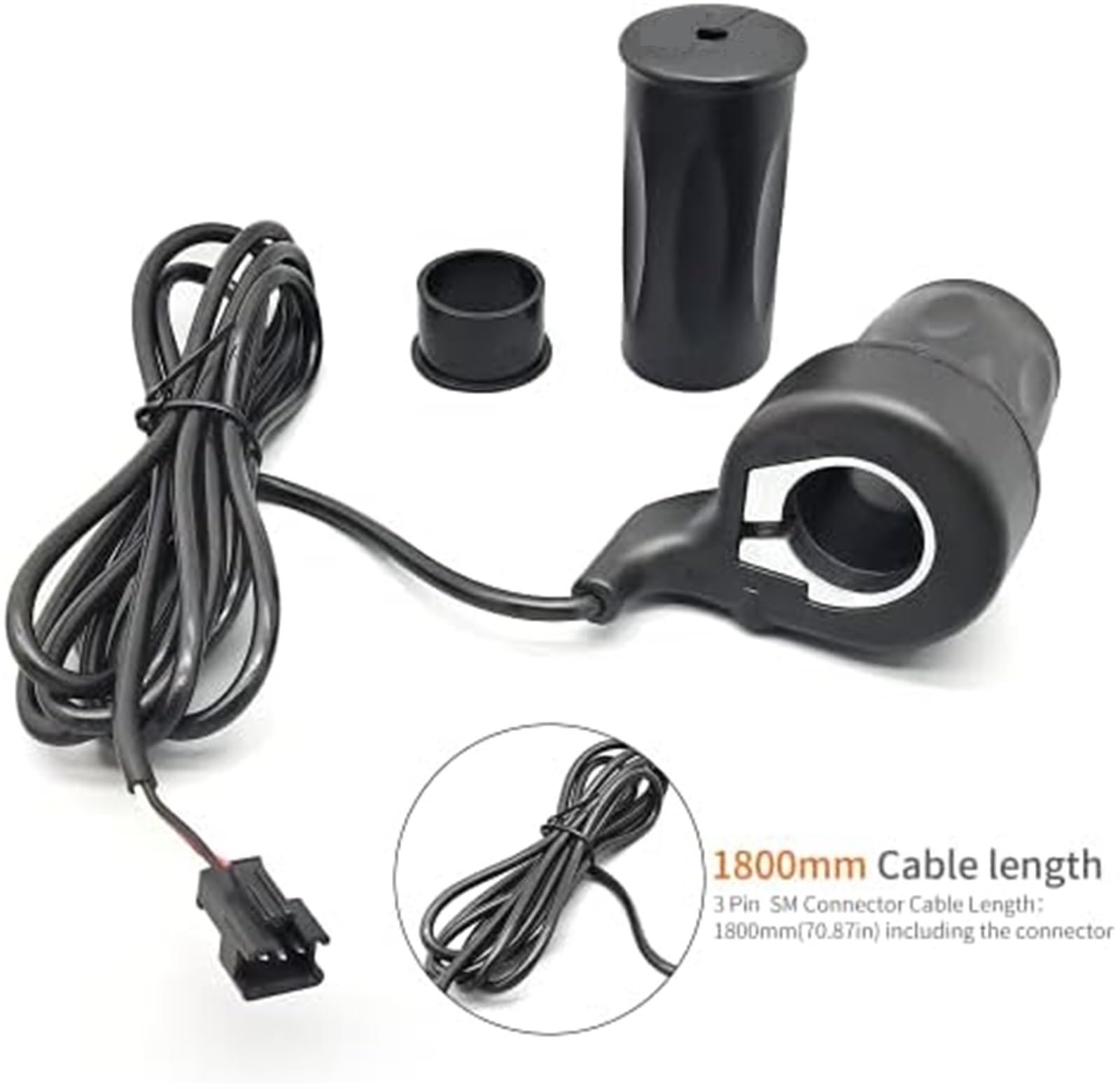Maniglia destra for bicicletta elettrica 20X acceleratore a mezza torsione 24V 36V 48V 60V 72V SMWaterproof Connectfor for bici elettriche, for monopattino elettrico pieghevole Acceleratore a