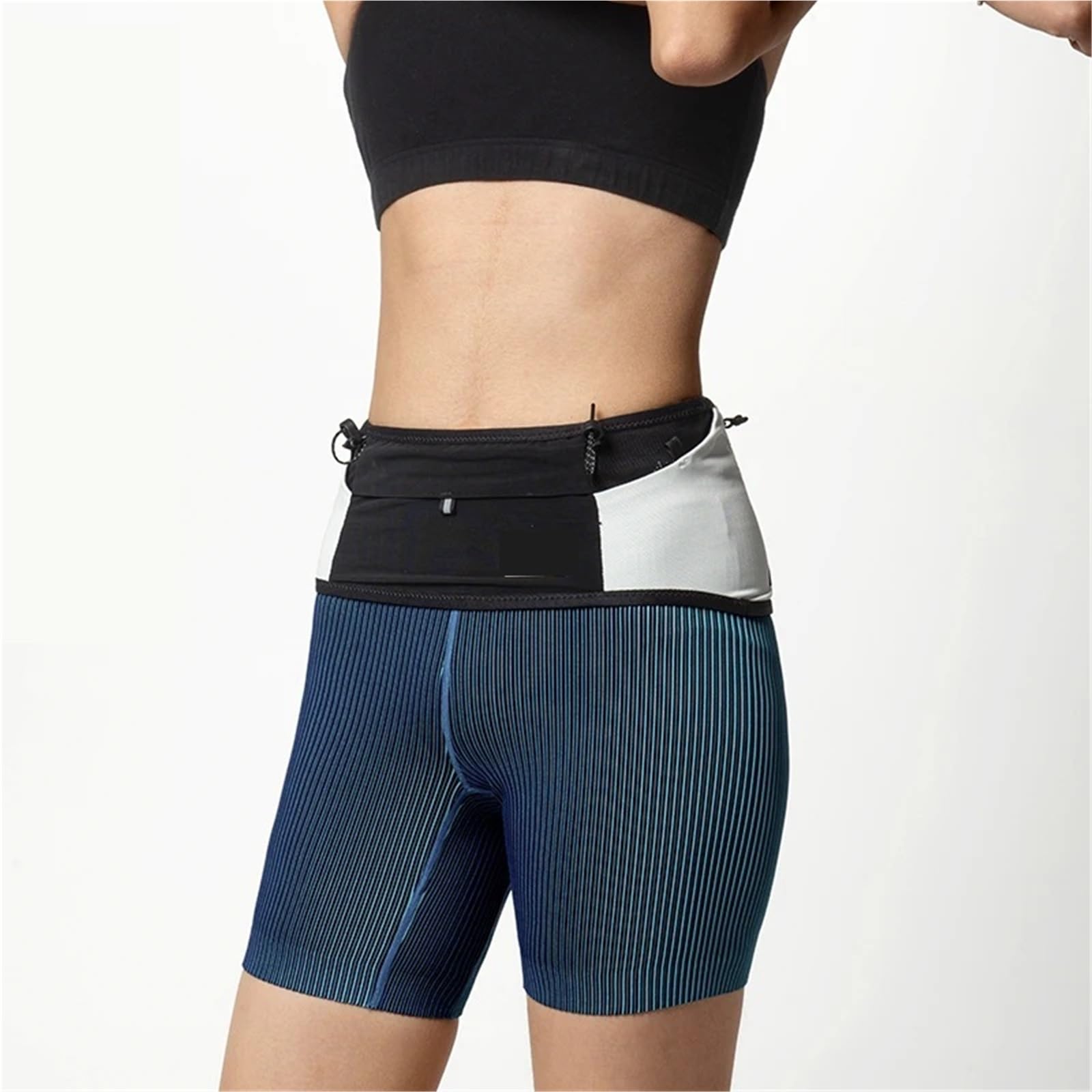 Riñonera Deportiva elástica for Correr, Paquete Divertido, cinturón con número de Carrera maratón, Bolsillo for montañismo para Trotar(M)