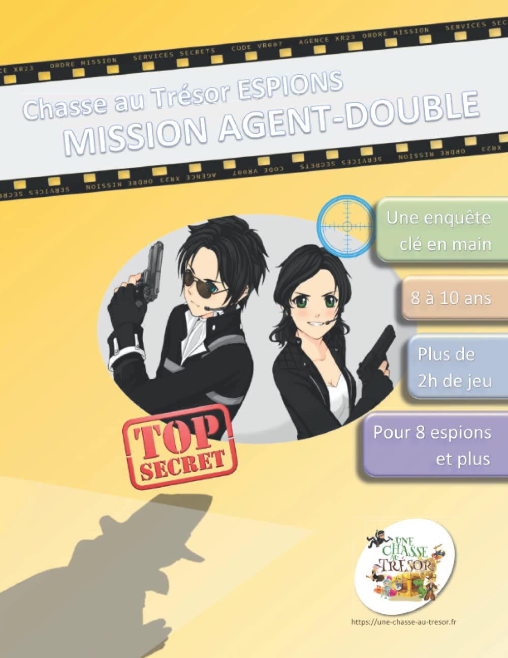 Chasse au Trésor Espions | MISSION AGENT-DOUBLE | Enfants 8-10 ans Kit clé en main tout inclus