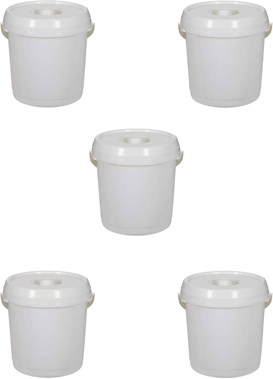 WHITE FURZE 14 LTR NAPPY BUCKETS CREAM SET OF 5 BRAND NEW Amazon.co.uk Home & Kitchen