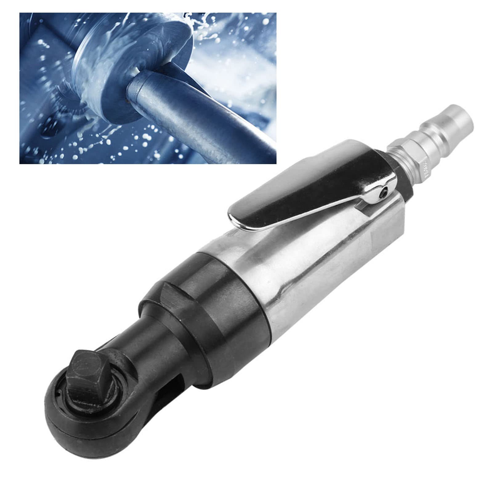 Clé à Chocs Pneumatique 1/4" 300rpm 16ft-lb Alliage Aluminium pour Mécanique Auto et Bâtiment Naval Professionnel