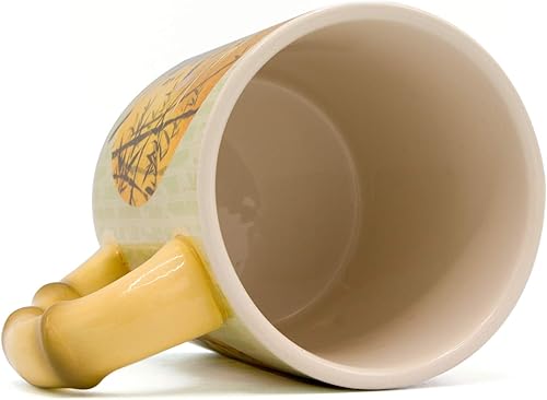 Miniatura 2 de Silver Buffalo - Taza de cerámica con mango 3D esculpido en forma de bambú, 20 onzas, con diseño de la princesa de Disney Mulan