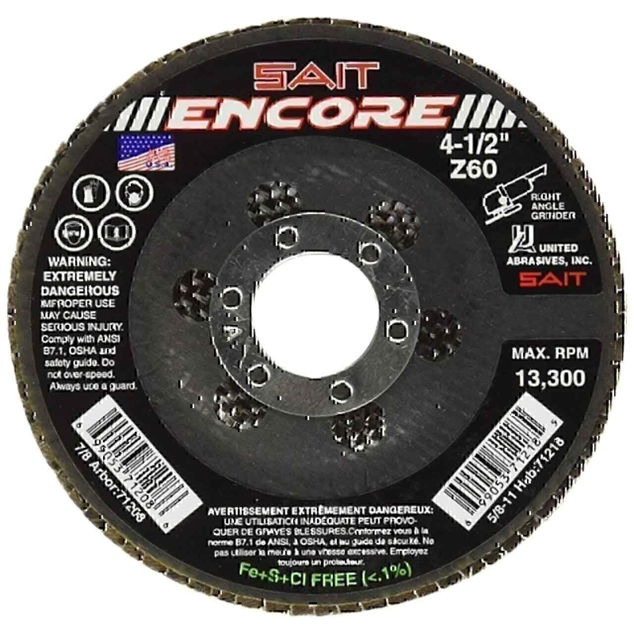 Amazon.com: United Abrasives SAIT 71208 4-1/2x7/8 Encore Type 27