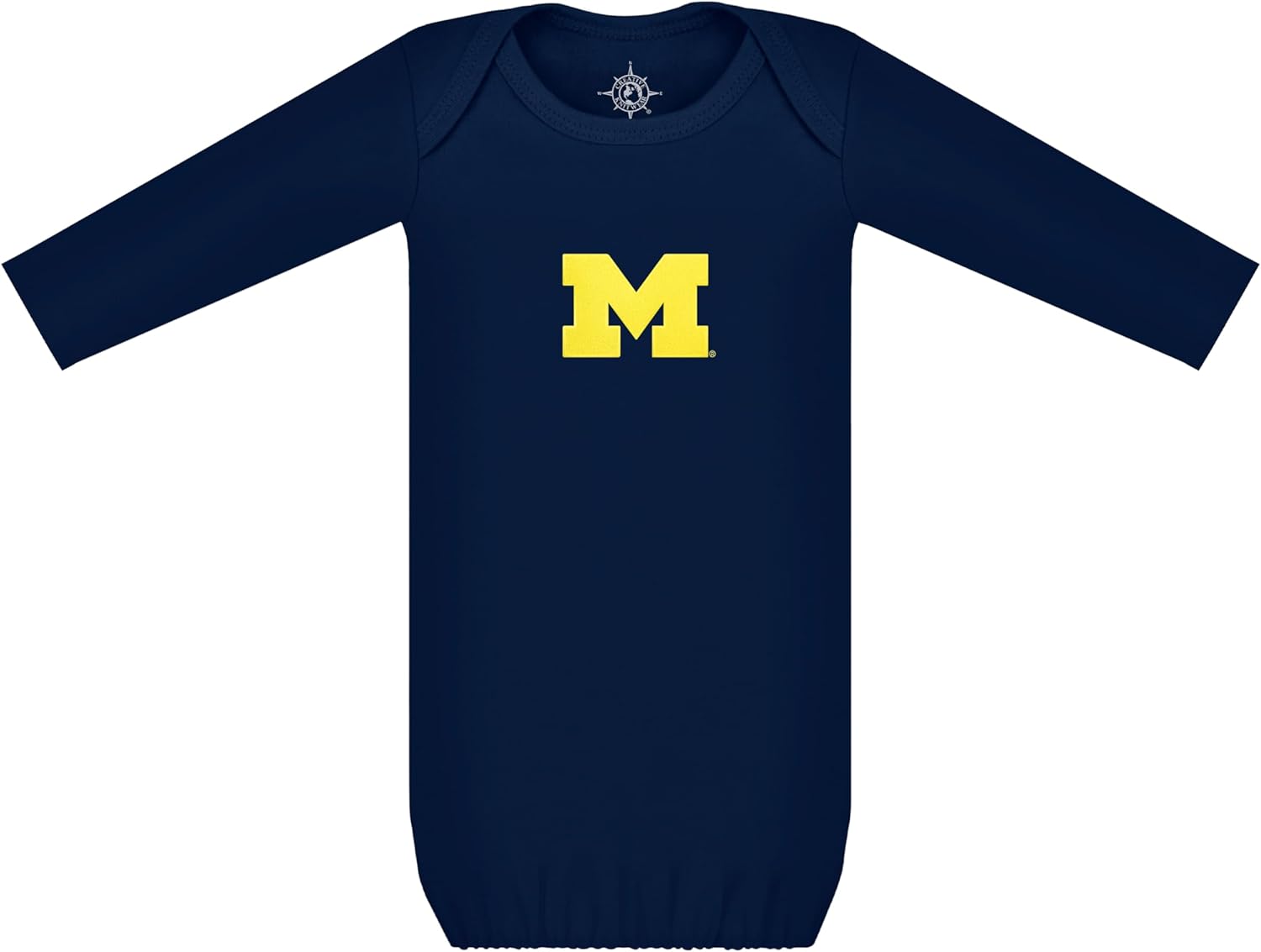 Creative Knitwear College Baby Long Sleeve Lap Shoulder Gown - Team Logo, Multiple Colors, Unisex (0-3 Months)