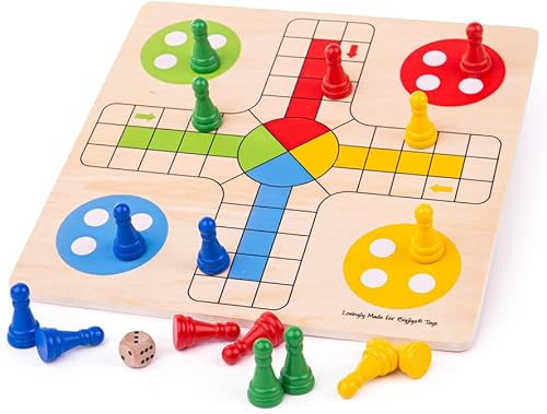 Bigjigs Toys Juego de Ludo Tradicional