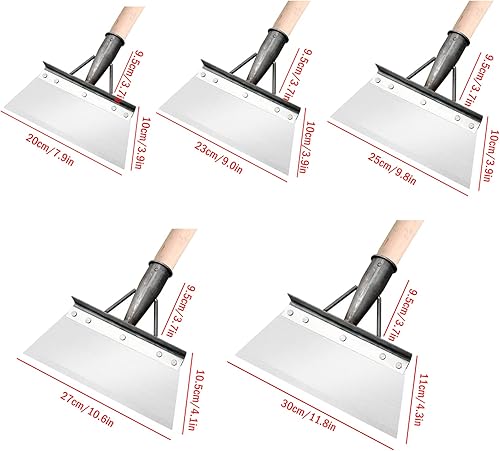 Miniatura 2 de Pala de limpieza multifuncional, pala cuadrada para jardín, pala de limpieza de jardín de acero al manganeso, pala plana, herramienta de jardín