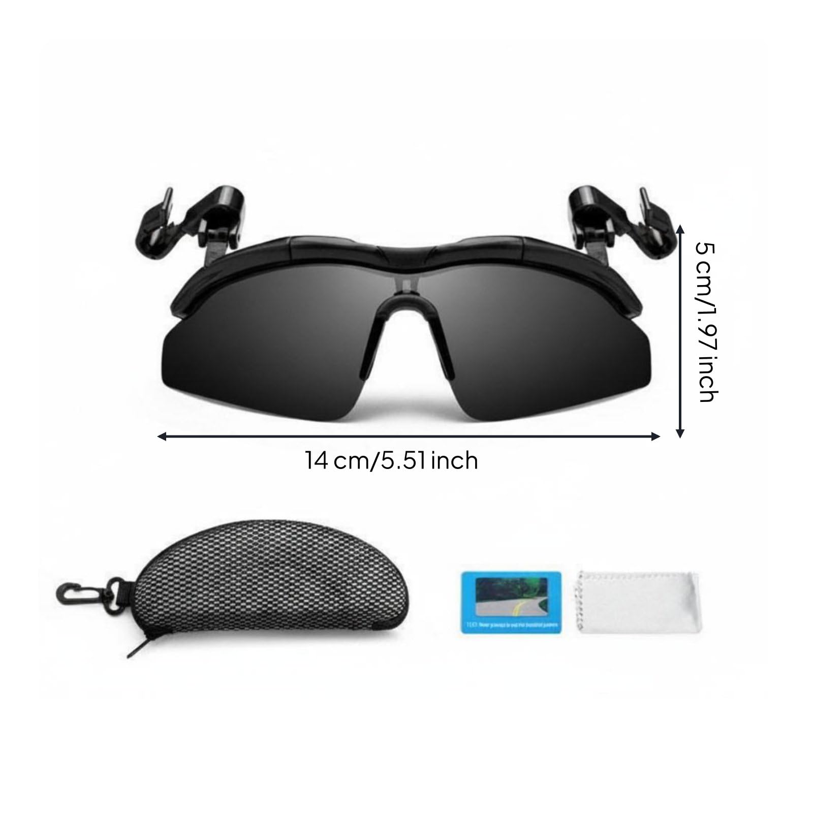Gafas Abatibles Polarizadas Protección Gafas de Sol Flip Up Lentes de con Sol Clip para Golfistas, Deporte Al Aire Libre